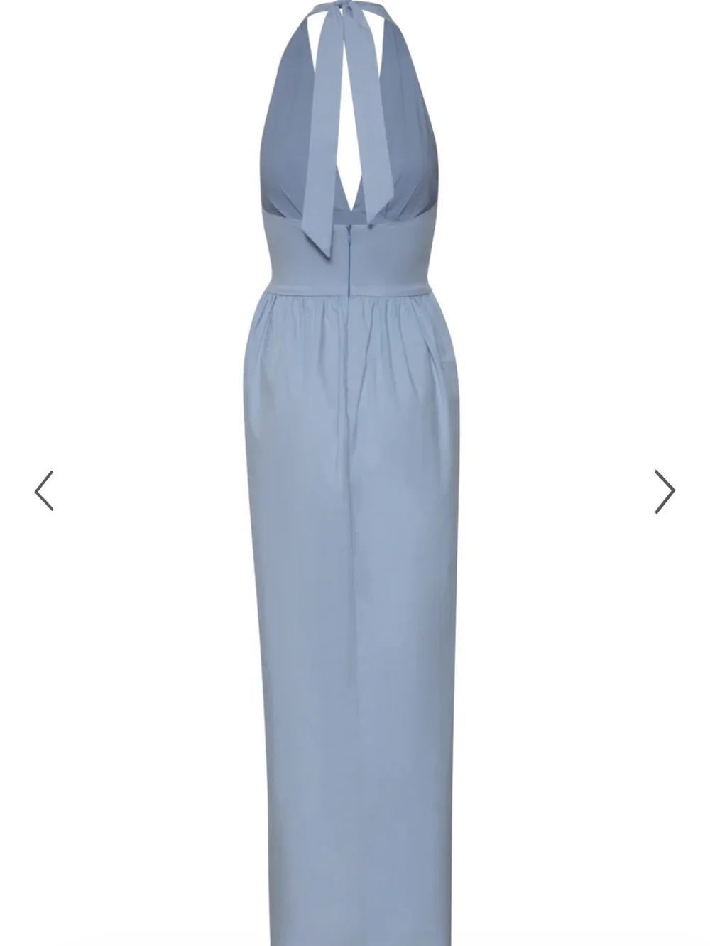 Baobab Collection One-Shoulder Halter Gown in Powder Blue